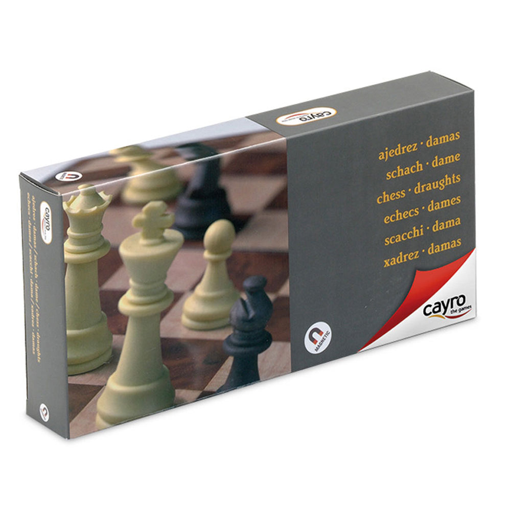 Cayro magnetic Chess and Checkers game, in folding box, 24 x 24 cm