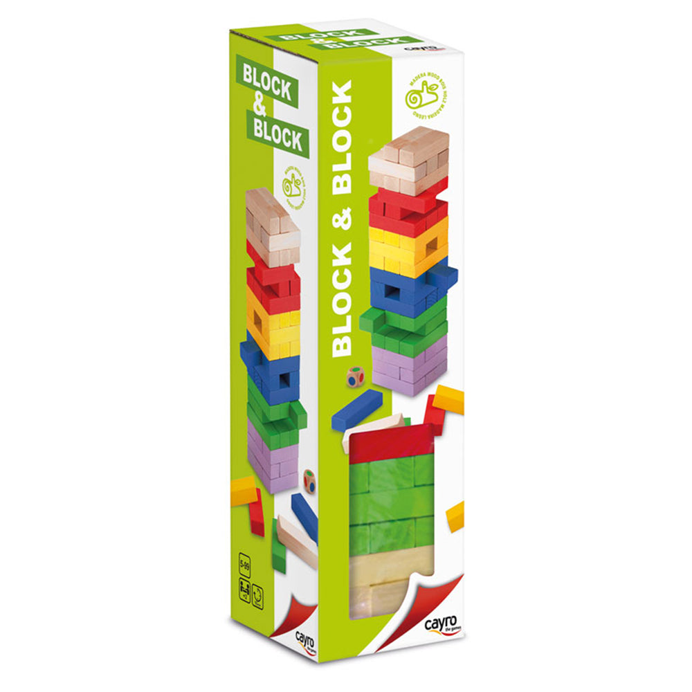 Juego de torres de madera de colores, Block &amp; Block Cayro