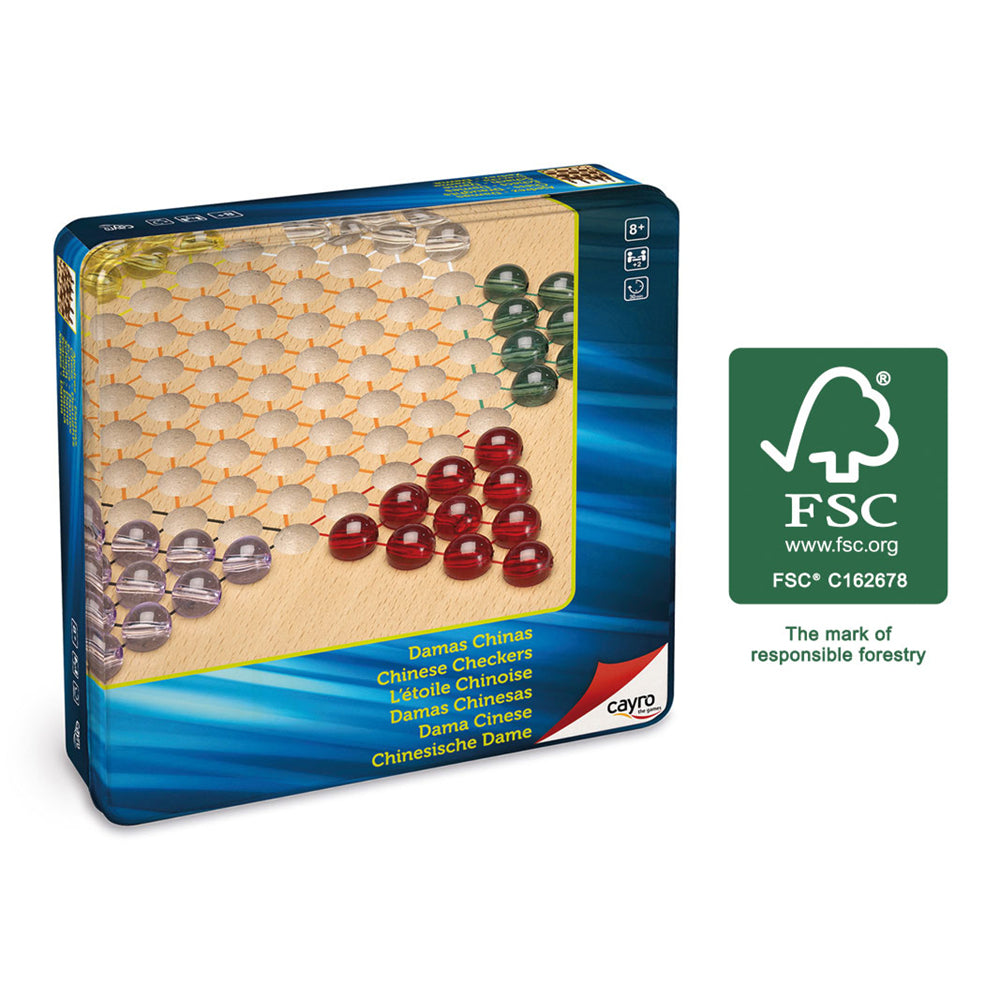 Chinese Chess Game, Chinese Checkers in a metal box, Cayro