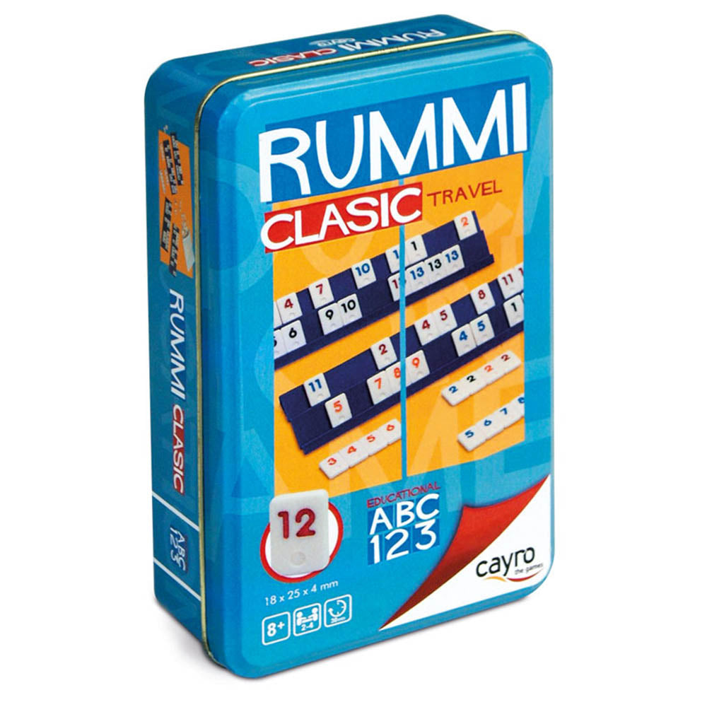 Rommé-Reisespiel Cayro, klassisches Rommé in einer Metallbox für Reisen