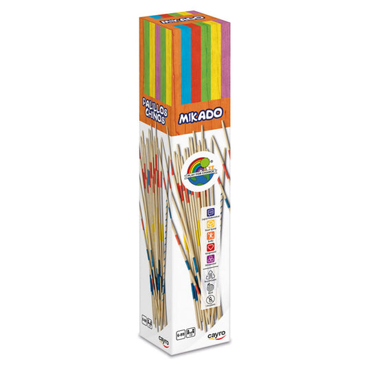 Mikado wooden game, 26 sticks of 30 cm, Cayro