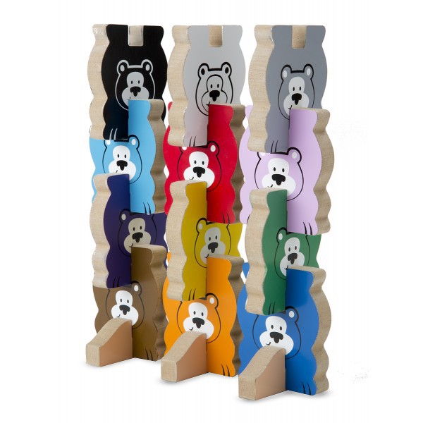 Wooden puzzle in relief Melissa and Doug colorful bears