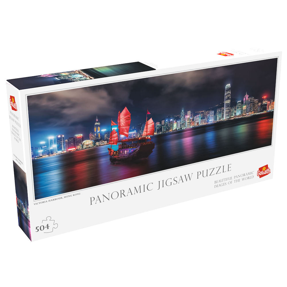 Puzzle Panorámico - Puerto Victoria en Hong Kong, 504 piezas - Goliat