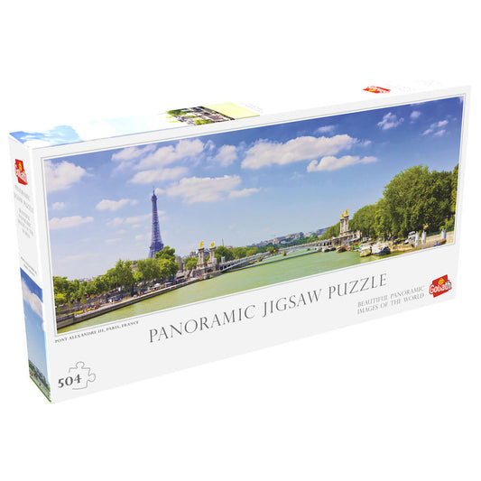 Puzzle Panorámico - Puente Alexandre III en París, 504 piezas - Goliat