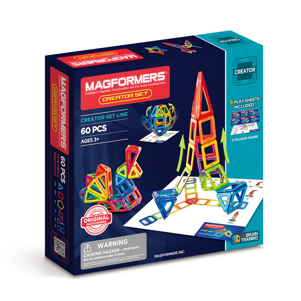 Magnetic construction game Magformers Creator Set - The Creator, 60 pieces