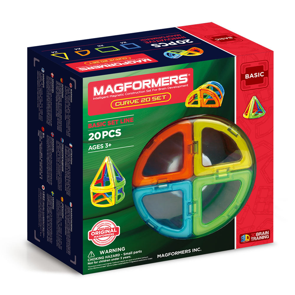 Magnetisches Konstruktionsspiel Magformers Curve Set - Kurven, 20 Teile