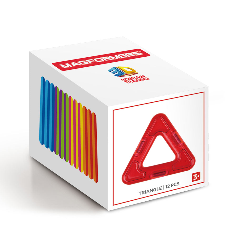 Magnetic construction game Magformers Triagle Set - 12 pieces in the shape of a triangle