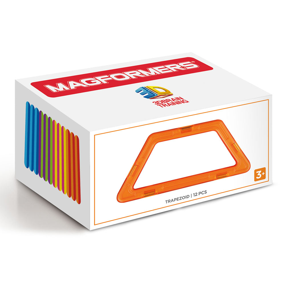 Магнитна конструкторска игра Magformers Trapezoid Set - 12 части във формата на трапец