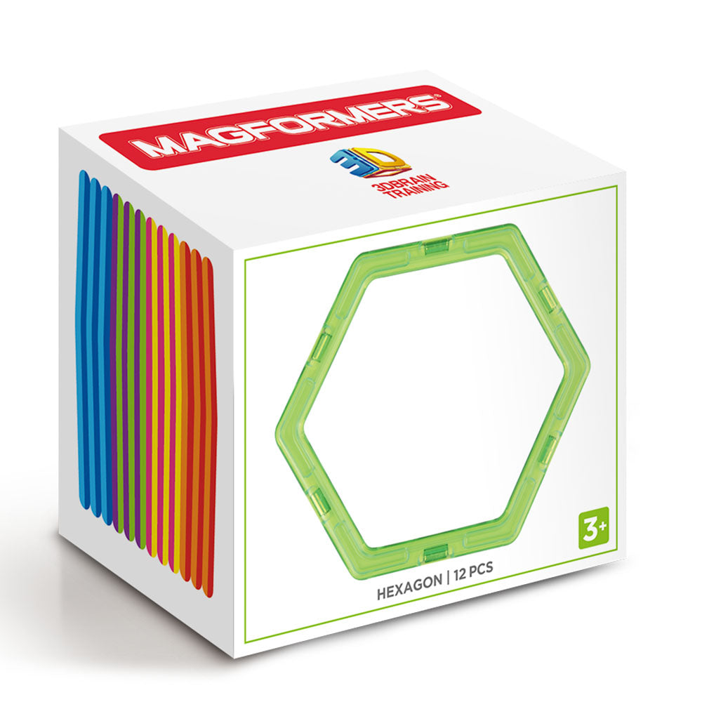 Magnetisches Konstruktionsspiel Magformers Hexagonal Set – 12 Teile in Form eines Sechsecks