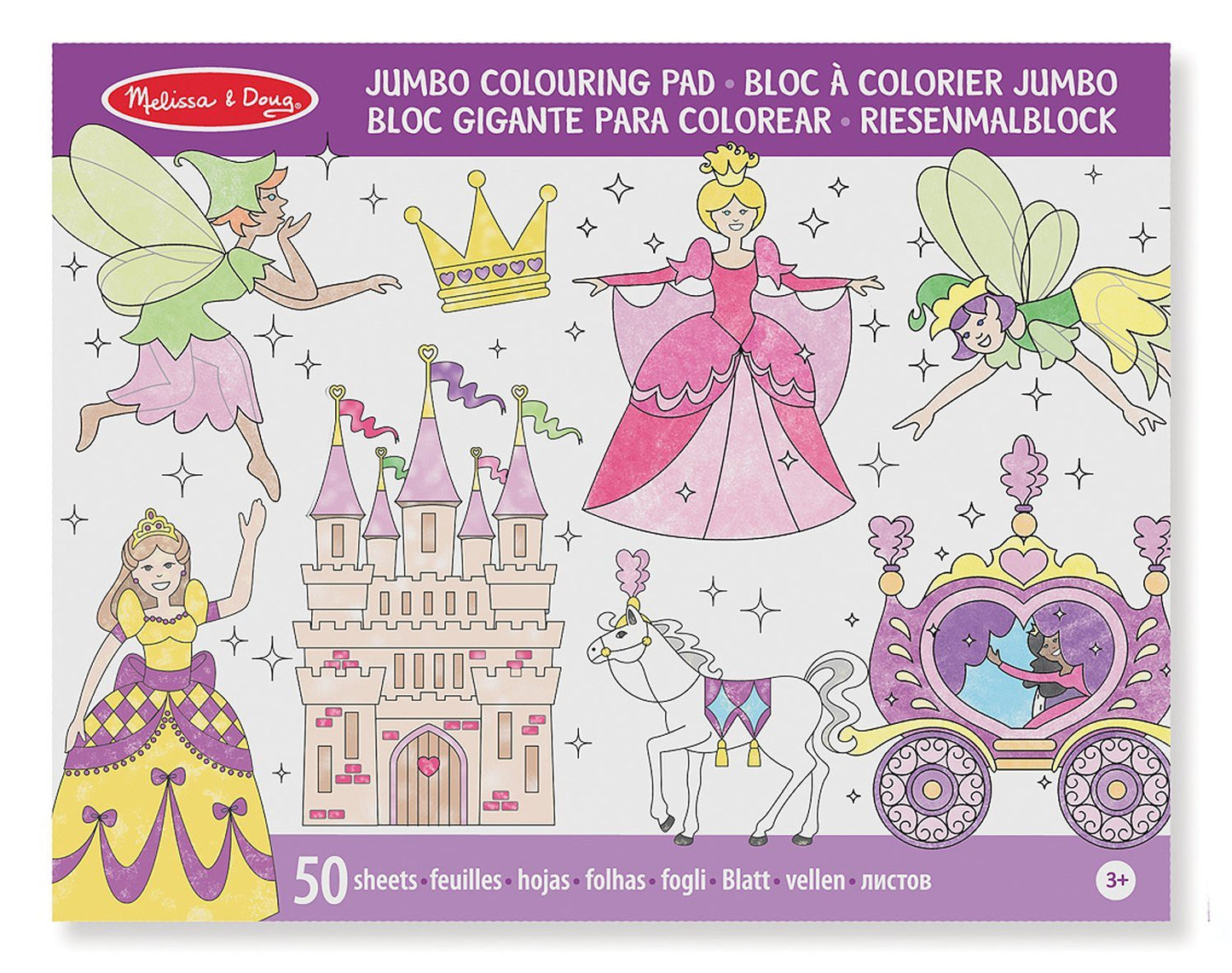 Libro da colorare jumbo delle principesse e delle fate di Melissa e Doug