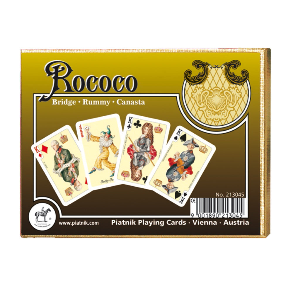 Juego de naipes de lujo 2 x 55, Rococó - Piatnik