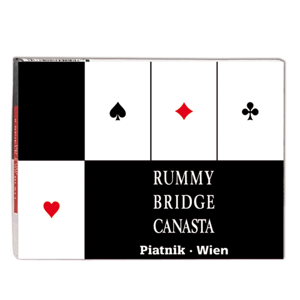 Juego de cartas Rummy, Bridge, Canasta, 2 paquetes - Piatnik