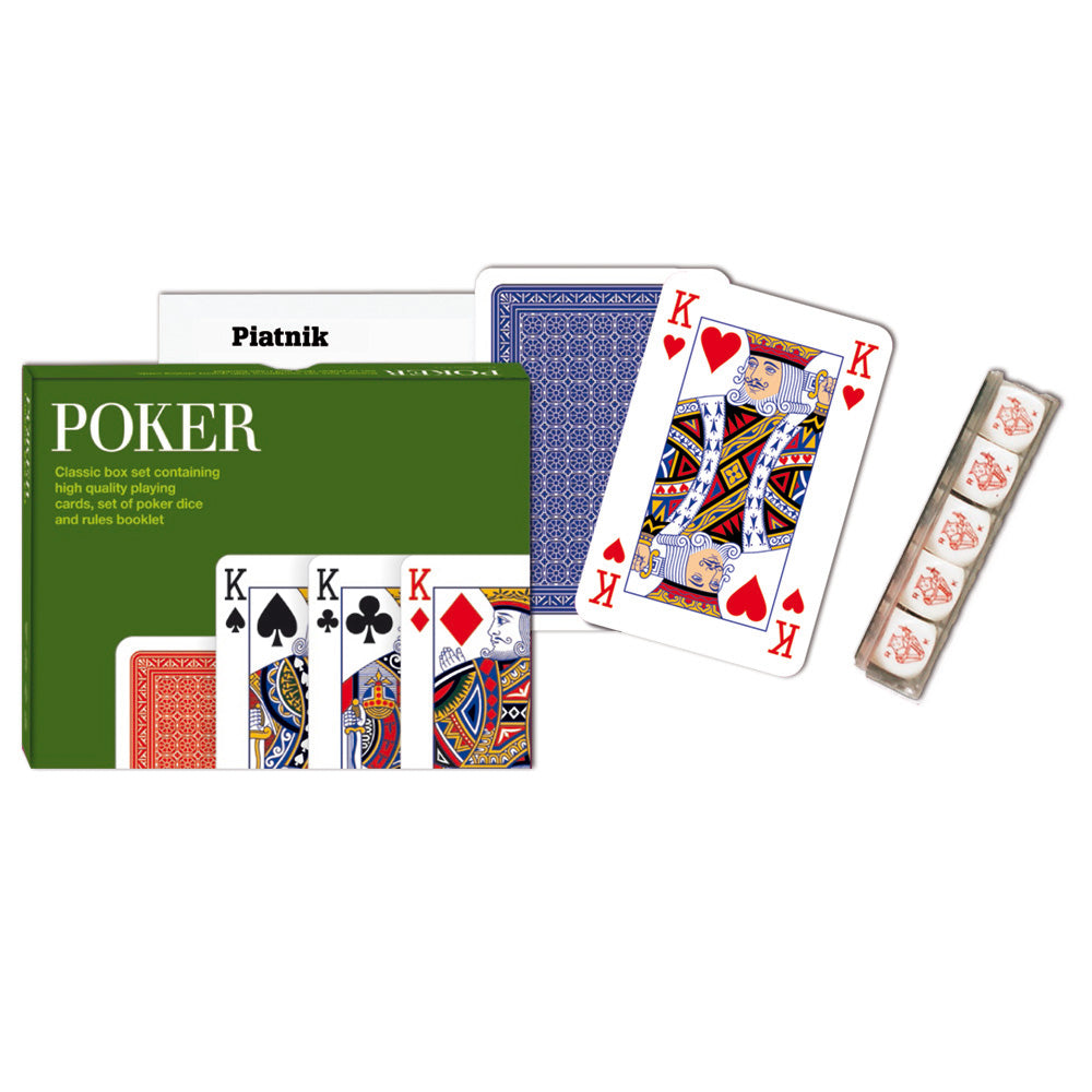 Set carti de joc si zaruri Poker - Piatnik