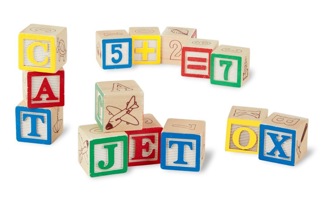 Cubi con lettere e numeri - 50 pz