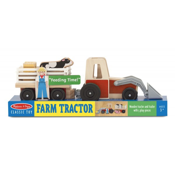 Wooden Excavator playset with trailer