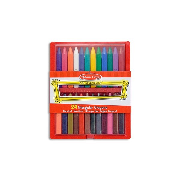 Melissa e Doug - Set di 24 matite colorate triangolari