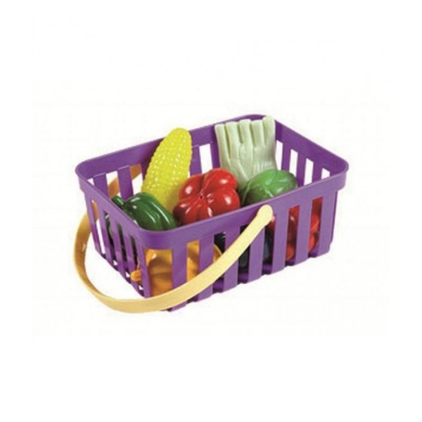 Basket with 10 Androni Giocattoli vegetables