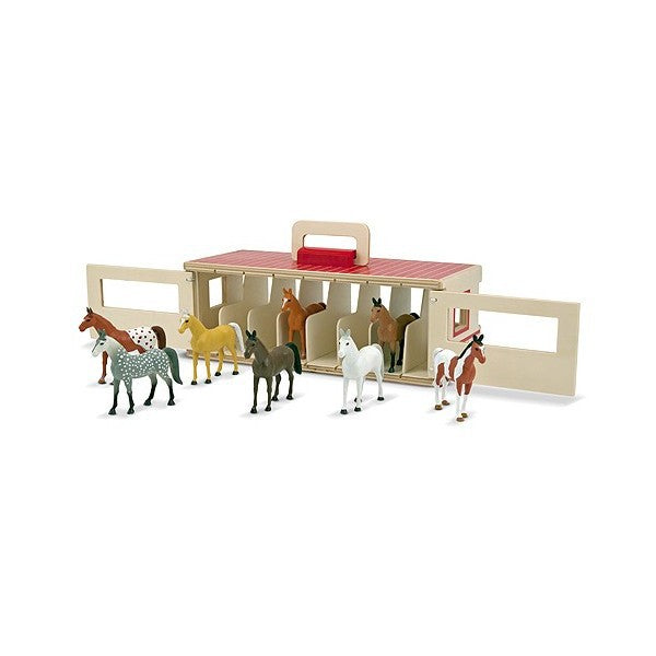 Melissa and Doug 8-Horse Portable Stable