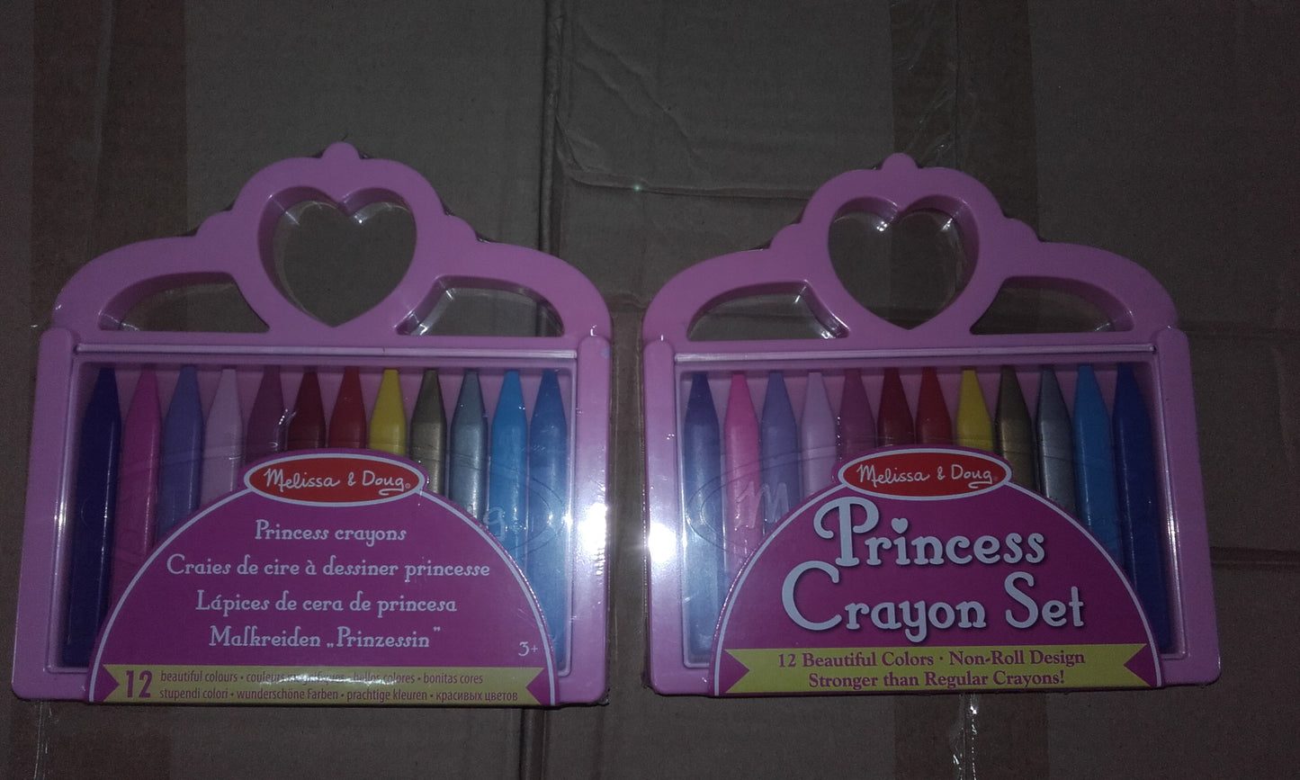 Set matite colorate triangolari Princess Melissa e Doug 12 pz