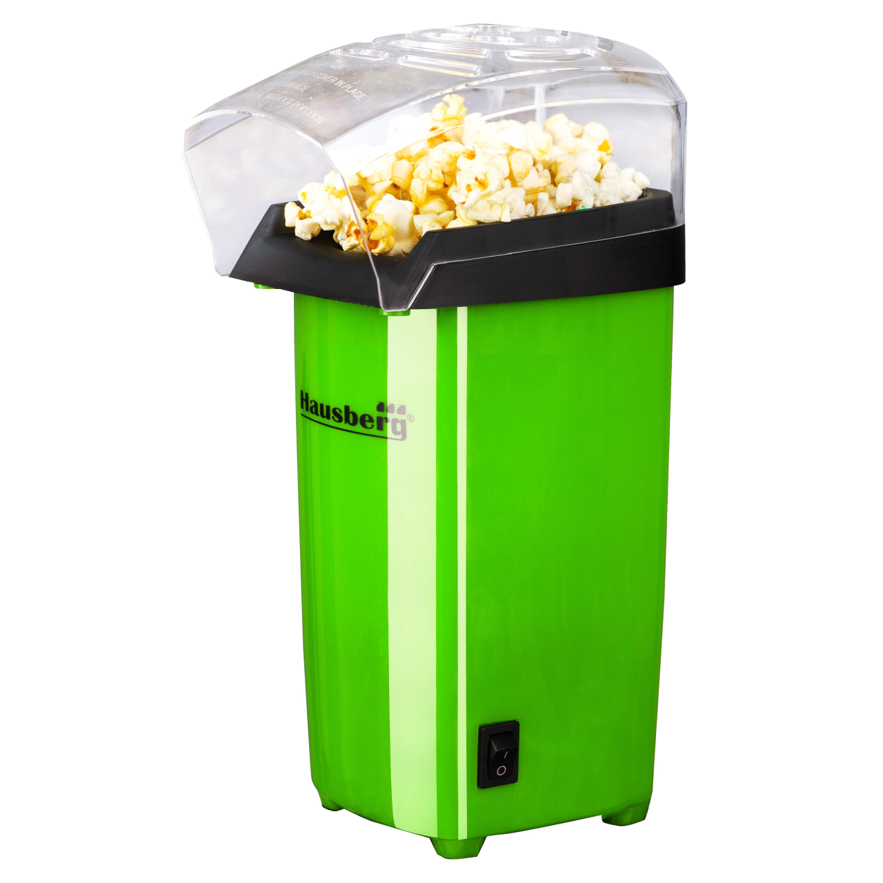 Máquina de palomitas, Hausberg HB910VR 1200 w, chorro de aire caliente, premium, verde