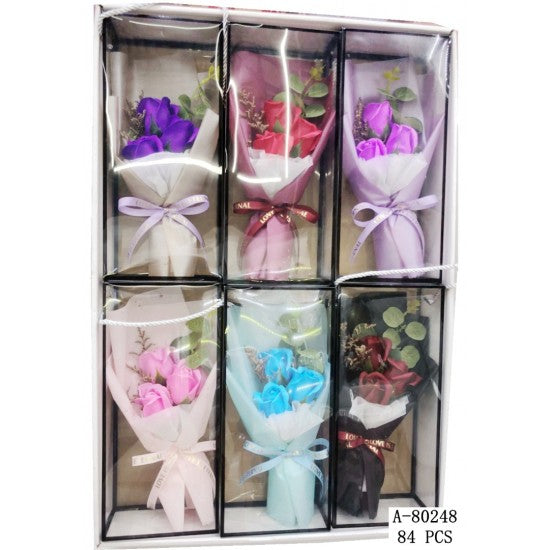 ARTIFICIAL FLOWER ARRANGEMENT IN A CARDBOARD BOX A80248