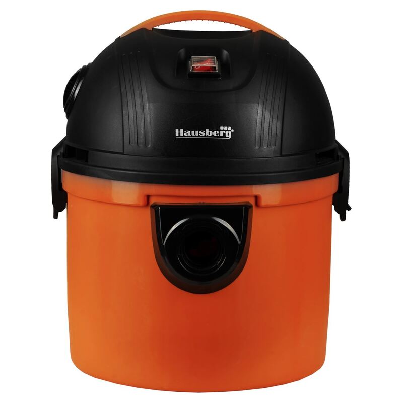 Aspirapolvere con aspirazione solidi e liquidi Hausberg HB-2095, 1200 W, Grande capacità 15 L, Arancione/Nero30993