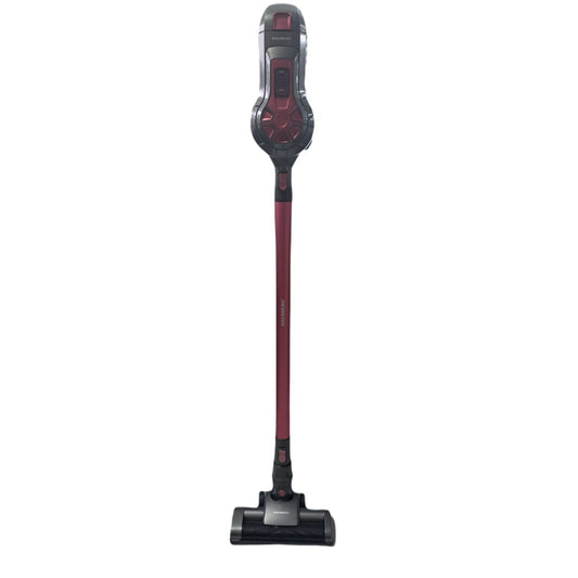 Hand and vertical vacuum cleaner Hausberg HB-2028RS, 2 in 1, without bag, energy class A, 2 speeds, multifunctional office, car, home, autonomy 30 min, multi-surface, accessories included, multifunctional, light, red