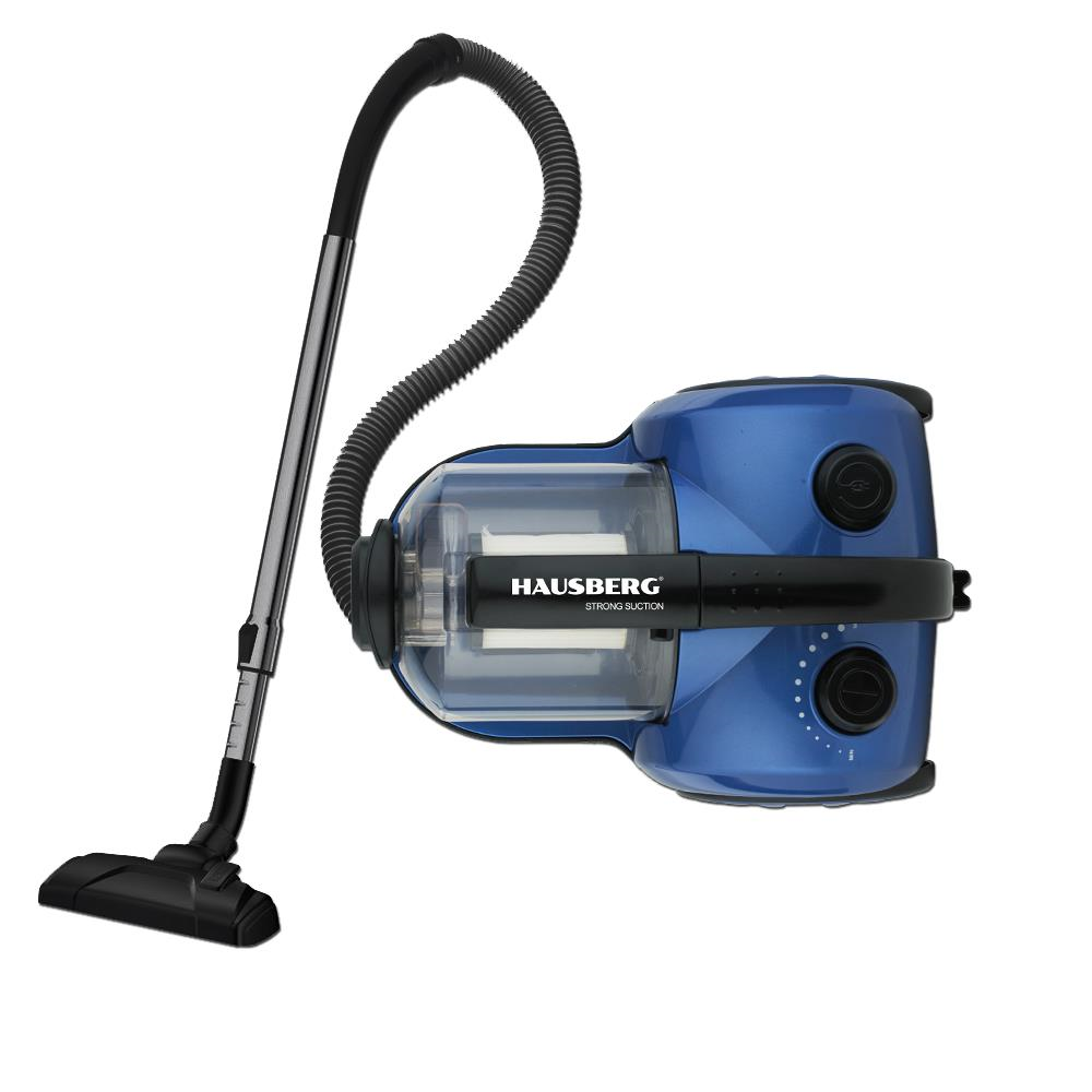 Bagless vacuum cleaner Hausberg HB-2860BL, power 1600-2000W, Capacity 2.5l, Overheating protection, HEPA filter, Blue