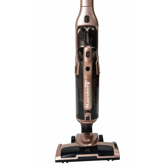 Vertical vacuum cleaner Hausberg HB-2026AU, power 130W, without bag, capacity 0.25 l, washable filters, 2 speeds, rotating brush, working time 20-40 min, Gold-Black