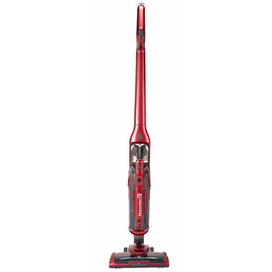 Vertical vacuum cleaner Hausberg HB-2026RS, power 130W, without bag, capacity 0.25 l, washable filters, 2 speeds, rotating brush, working time 20-40 min, Red-Black