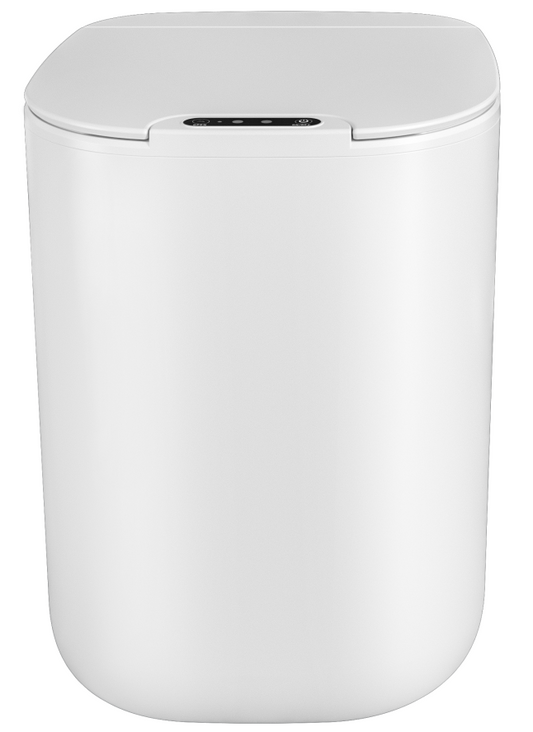 Automatic waste bin with sensor, for kitchen or bathroom, capacity 14 l, rechargeable with usb, Victronic CG3904 (white)