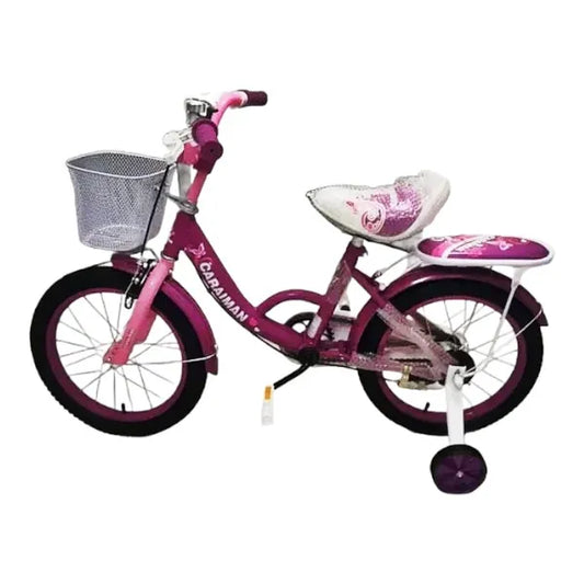 Fahrrad CARAIMAN 12G Lila, 12-Zoll-Räder, Zusatzräder, Alter 3-5 Jahre