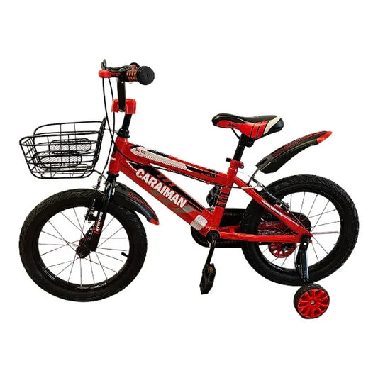 CARAIMAN 16BJV bicycle, Red, 16 inch, Auxiliary Wheels, Wheel Protectors