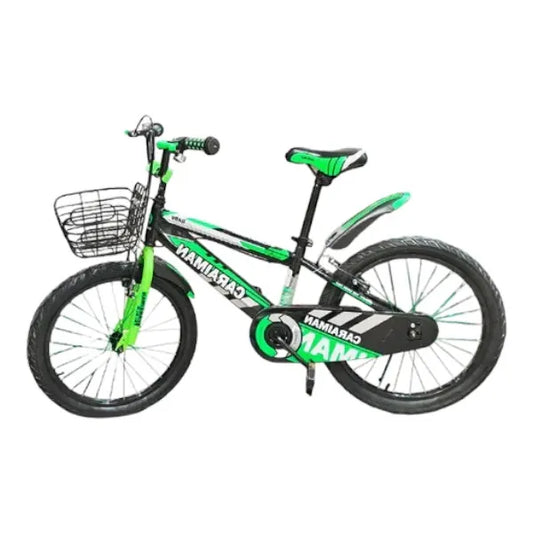 Bicicleta CARAIMAN 20BJV, Verde con Freno, Cesta incluida, Para Niño/Niña 7-12 años