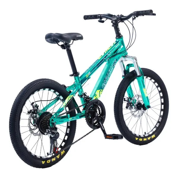 CARAIMAN Bicycle, 20CR, 20 inch, Steel Frame, Disc Brakes, Turquoise