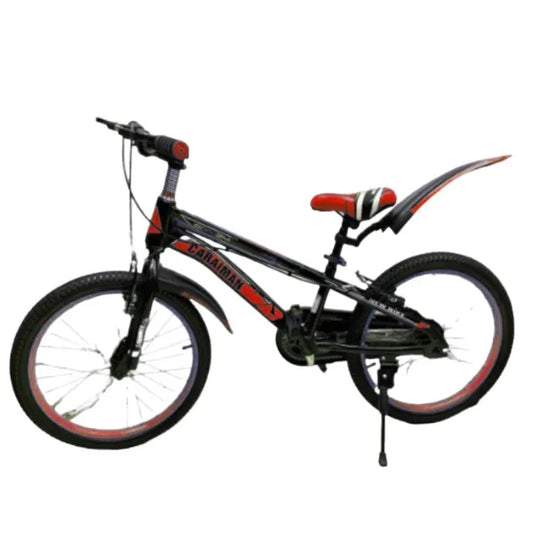 Bicicleta CARAIMAN 20J, Roja, Cuadro de acero, edad 6-10 años, freno y gato