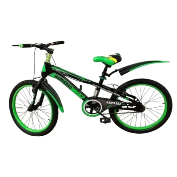 Bicicleta CARAIMAN 20J, Verde, Edad 6-10 años, con freno y gato