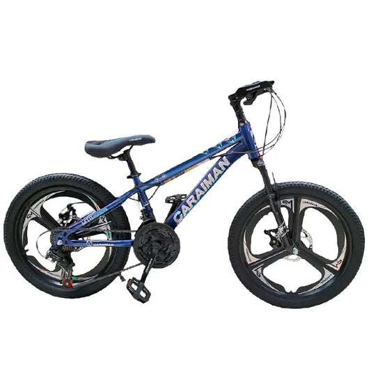 Bicicleta CARAIMAN 20T3, Azul-Camaleón, para Niños de 6 a 11 años