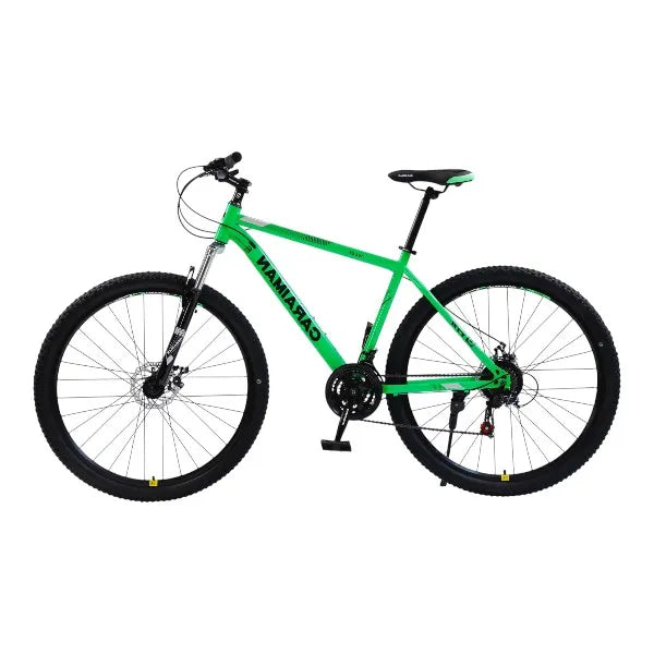 Bicicleta CARAIMAN, 26MLD, Verde, 26 pulgadas, Cuadro de Acero, Frenos de Disco, 21 Velocidades