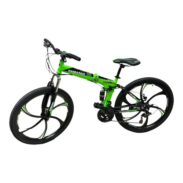 Bicicleta CARAIMAN 26ZD, Plegable, Verde, 26 Pulgadas, Llantas de Aleación de 6 Radios, Freno de Disco