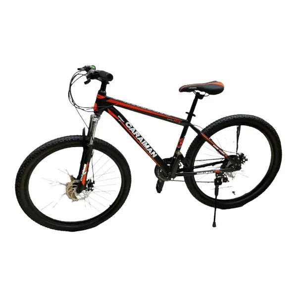 CARAIMAN 27.5MLD Bicycle, Black-Red, 27.5 inch, with Disc Brake, 21 Speeds, Steel Frame