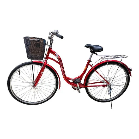 Bicicleta CARAIMAN 28W, Roja, 28 pulgadas, Para la Ciudad