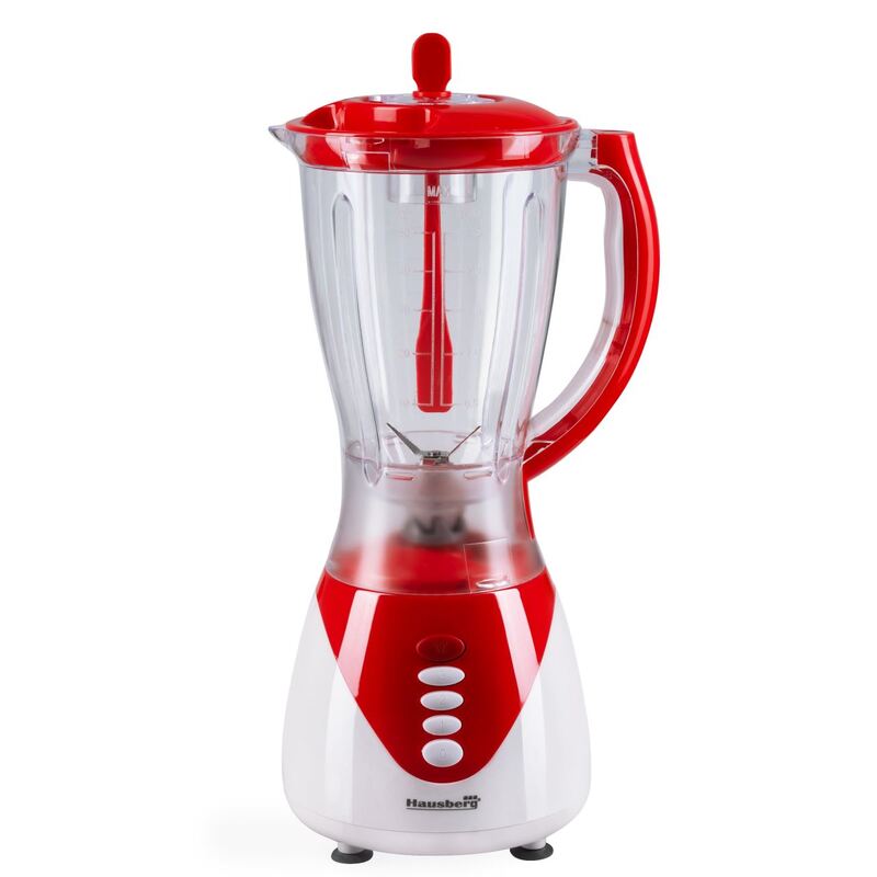 Blender Hausberg HB-7760, 300W, 1.5L, 3 speeds, Pulse function, crushing ice, 4 removable blades, red