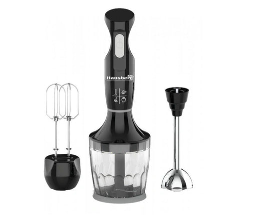 Blender 3 in 1 Hausberg HB-7706, bowl capacity 0.75 l, 600 W, black