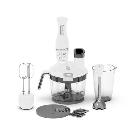 Blender 4 in 1 Hausberg HB-7710AB, bowl capacity 1.5 l, 1500 W, turbo function, White