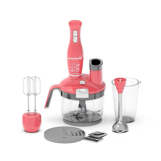 Blender 4 in 1 Hausberg HB-7710, 1500 W, 1.5 L, turbo function, non-stick base, Red