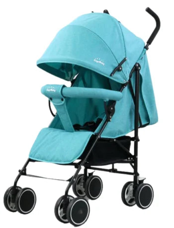 Kompakter Kinderwagen, helle, türkisfarbene Farbe