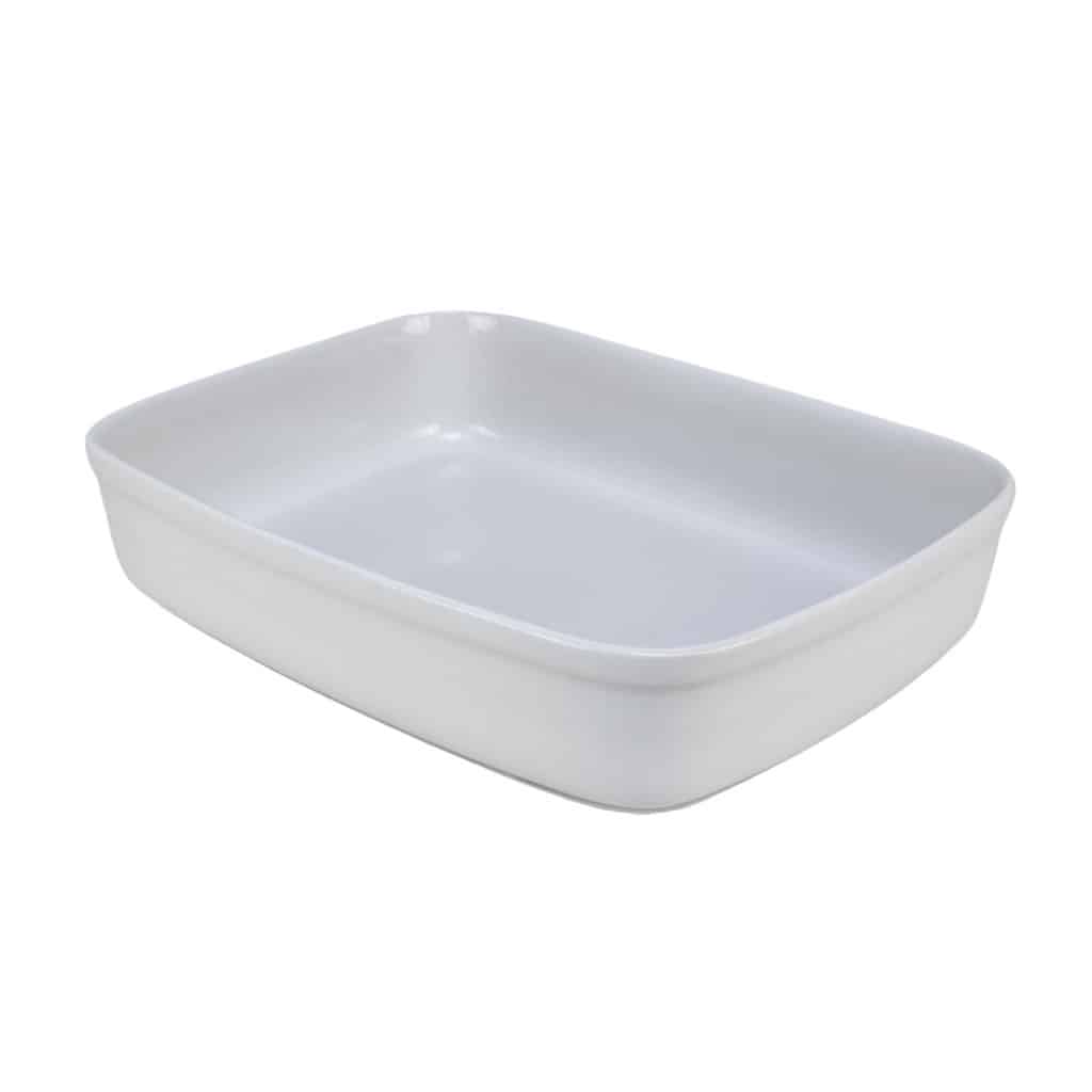 Heat-resistant pot White 30x21.5x7 cm