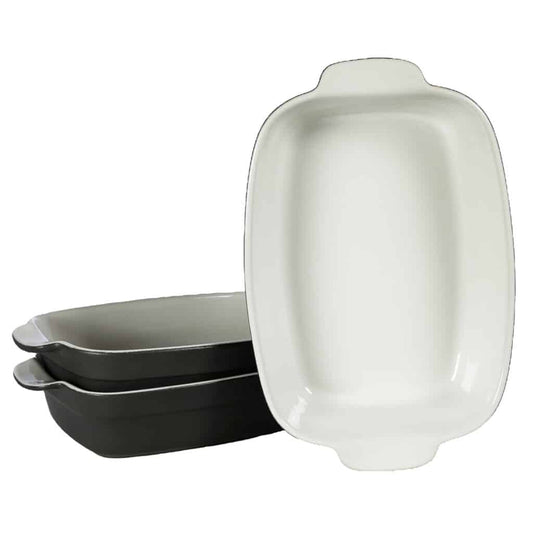 Set di 3 piatti thermos Nero Bianco, 26x20x7 cm