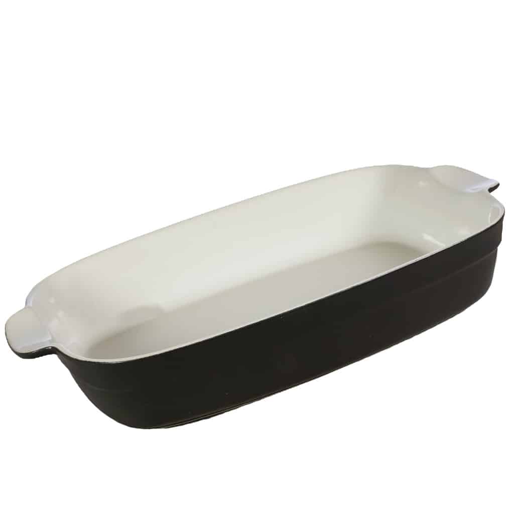 White and Black heat-resistant pot, 35x25x8 cm